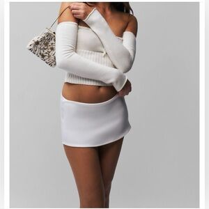 Never Worn 
Danielle Guizio Micro Mini Stretch Skirt in White XXS